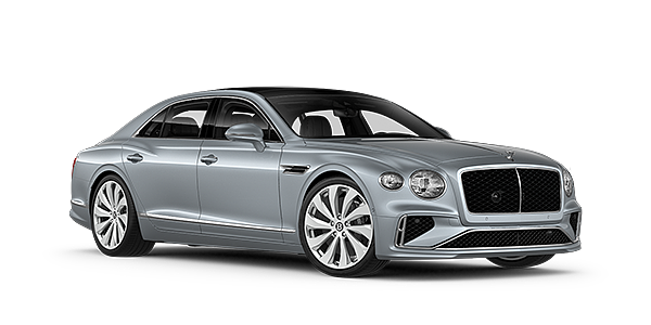 Bentley Casablanca New Bentley Flying Spur sedan front three quarter in Silverlake paint