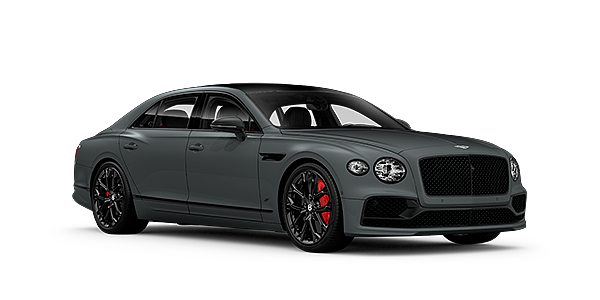Bentley Casablanca Bentley Flying Spur S front side angled view in Cambrian Grey coloured exterior. 