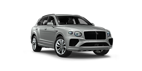 Bentley Casablanca Bentayga luxury SUV front three quarter in Moonbeam paint