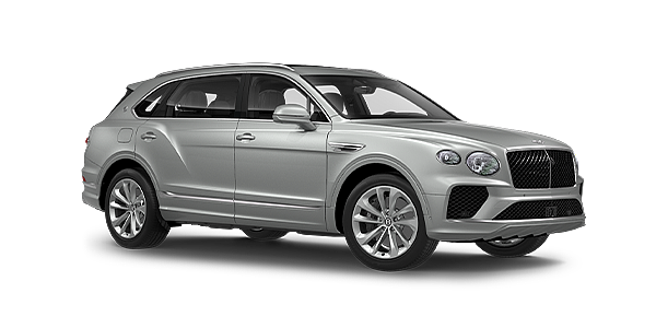 Bentley Casablanca Bentayga luxury SUV front three quarter in Moonbeam paint